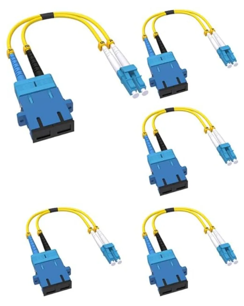 VANDESAIL Fiber Optic Adapter Cable SC to LC lc Male to sc Female Hybrid Connector Converter Dongle for Networks