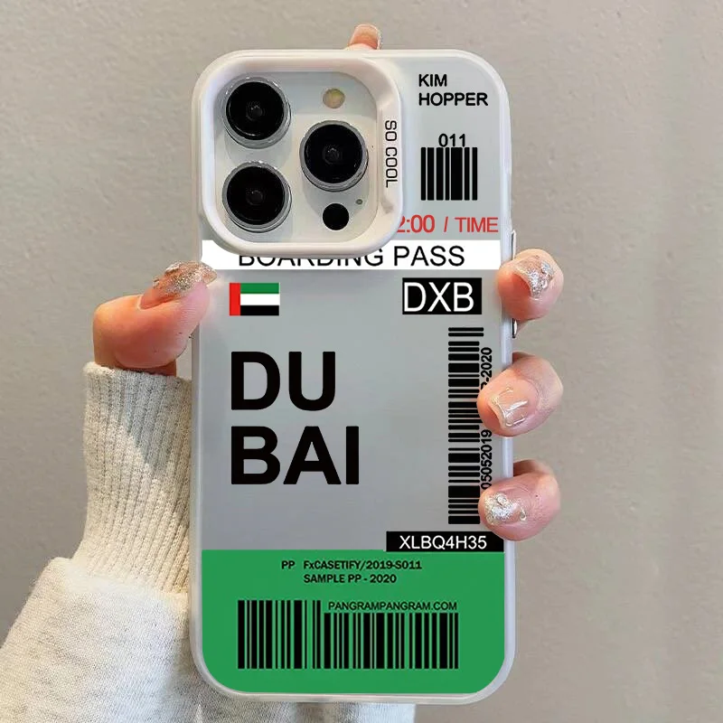 Hot Ticket Travel Label New York Seoul Paris Phone Case for IPhone