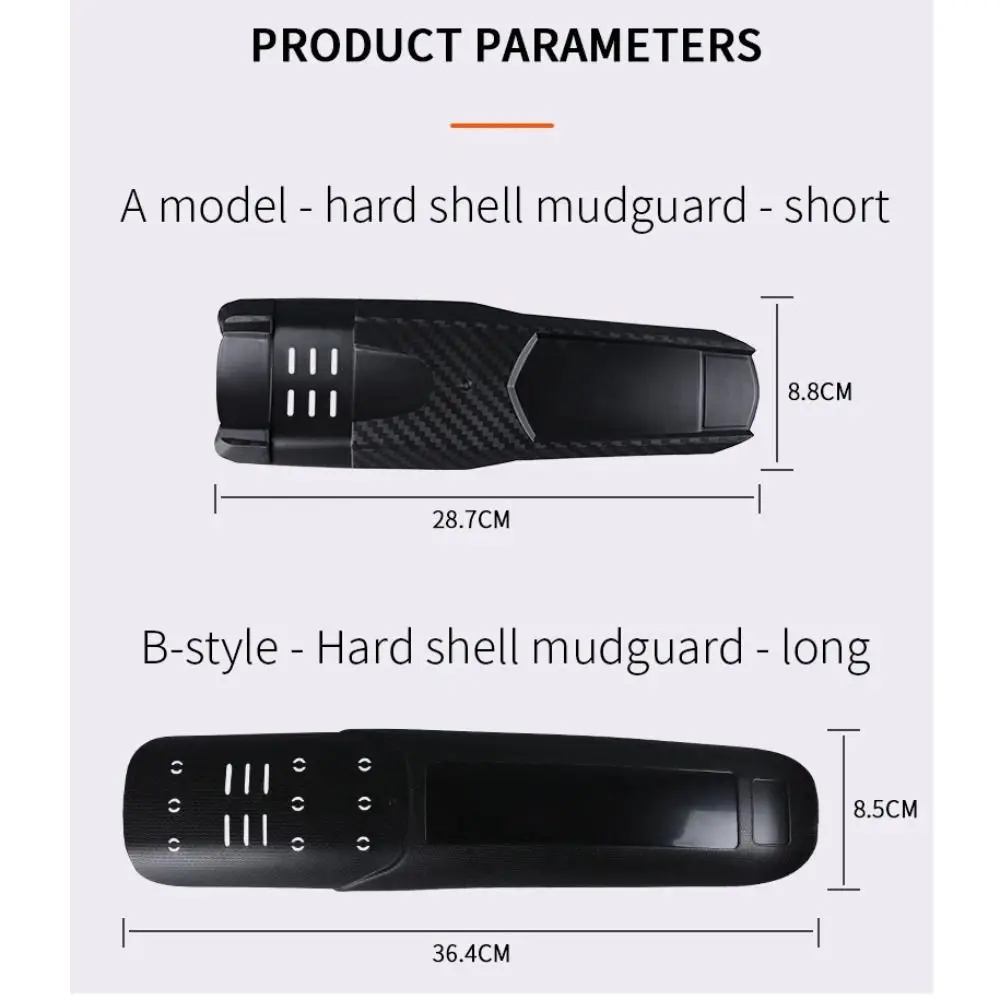 Durable Plastic Bicycle Black Front Rear MTB Wings Mud Bike Mudguard Cycling Accessories