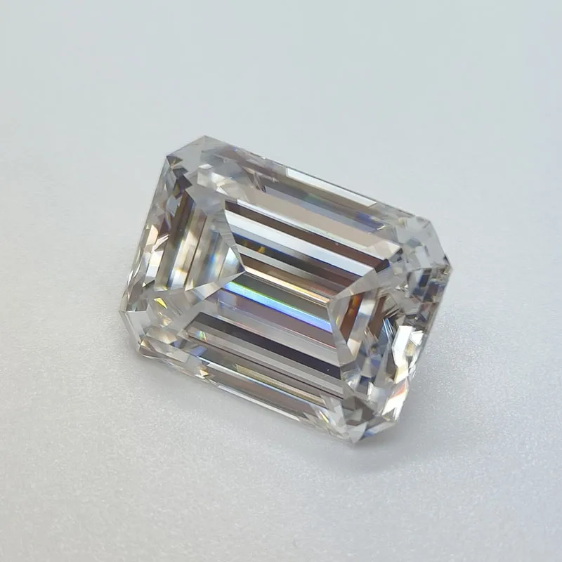 Moissanite Stone D Color Emerald Cut VVS1 Gemstone  Diy Charms Jewelry Material Pass Diamond Tester with GRA Certificate 4