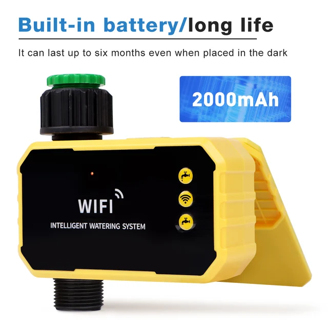 WIFI Solar Irrigation Timing Controller Smart Automatic Irrigation System for Garden Tap Valve Controller with Rain Sensor 4