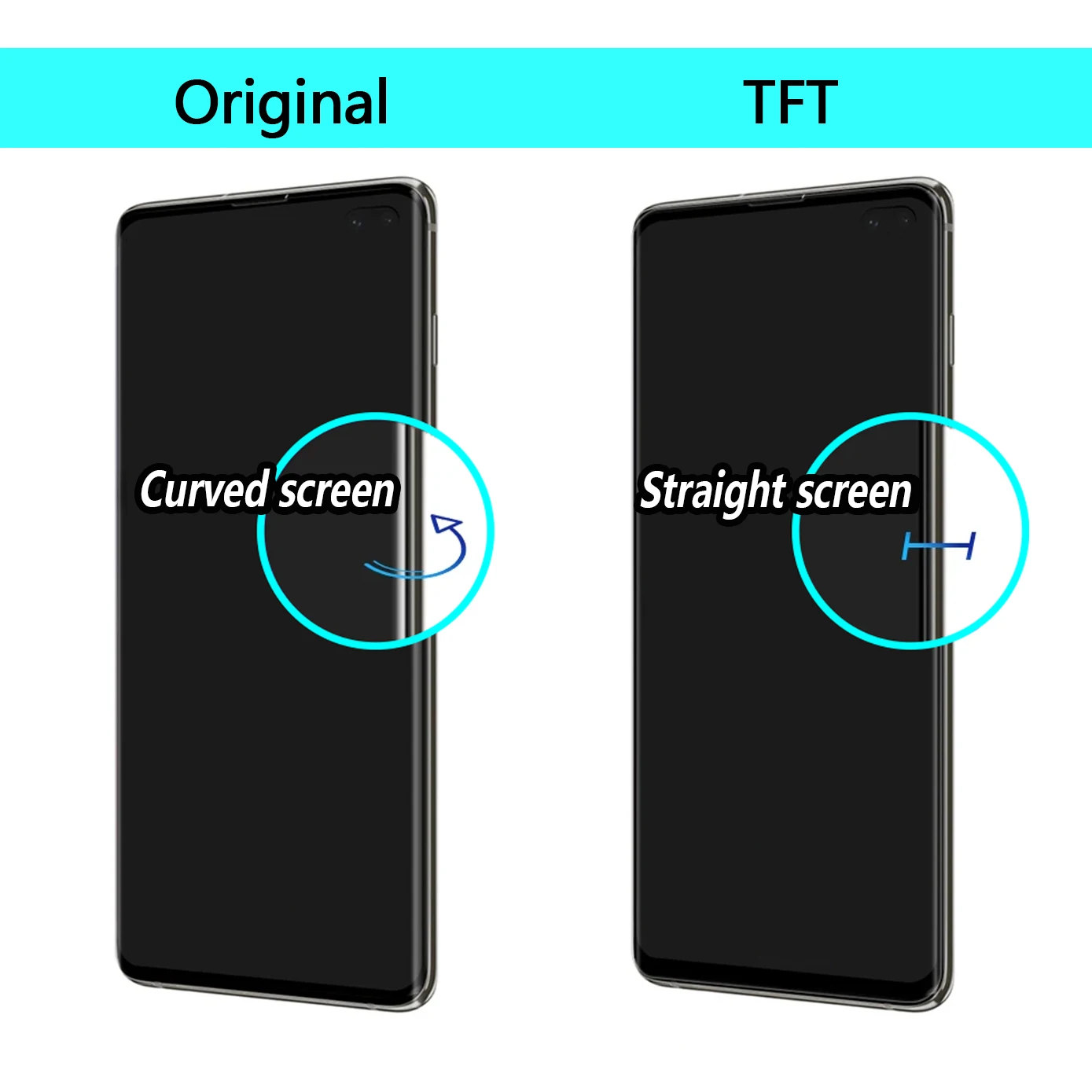 LCD ÷ ġ ũ Ÿ  ǰ,   TFT S10 +, Ｚ  S10 ÷ SM-G9750 G975F