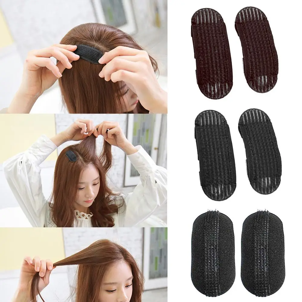 2PCS Coffee Hair Pins Black Hair Clips Bump It Up Hair Inserts Styling tools