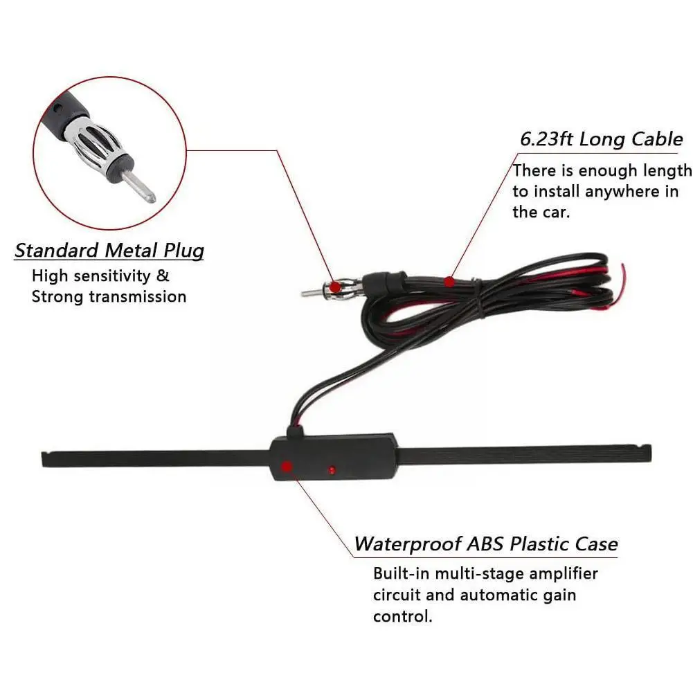 Kaufe Universelle Auto-versteckte Verstärkerantenne, 12 V, elektronische  FM/AM-Radioantenne