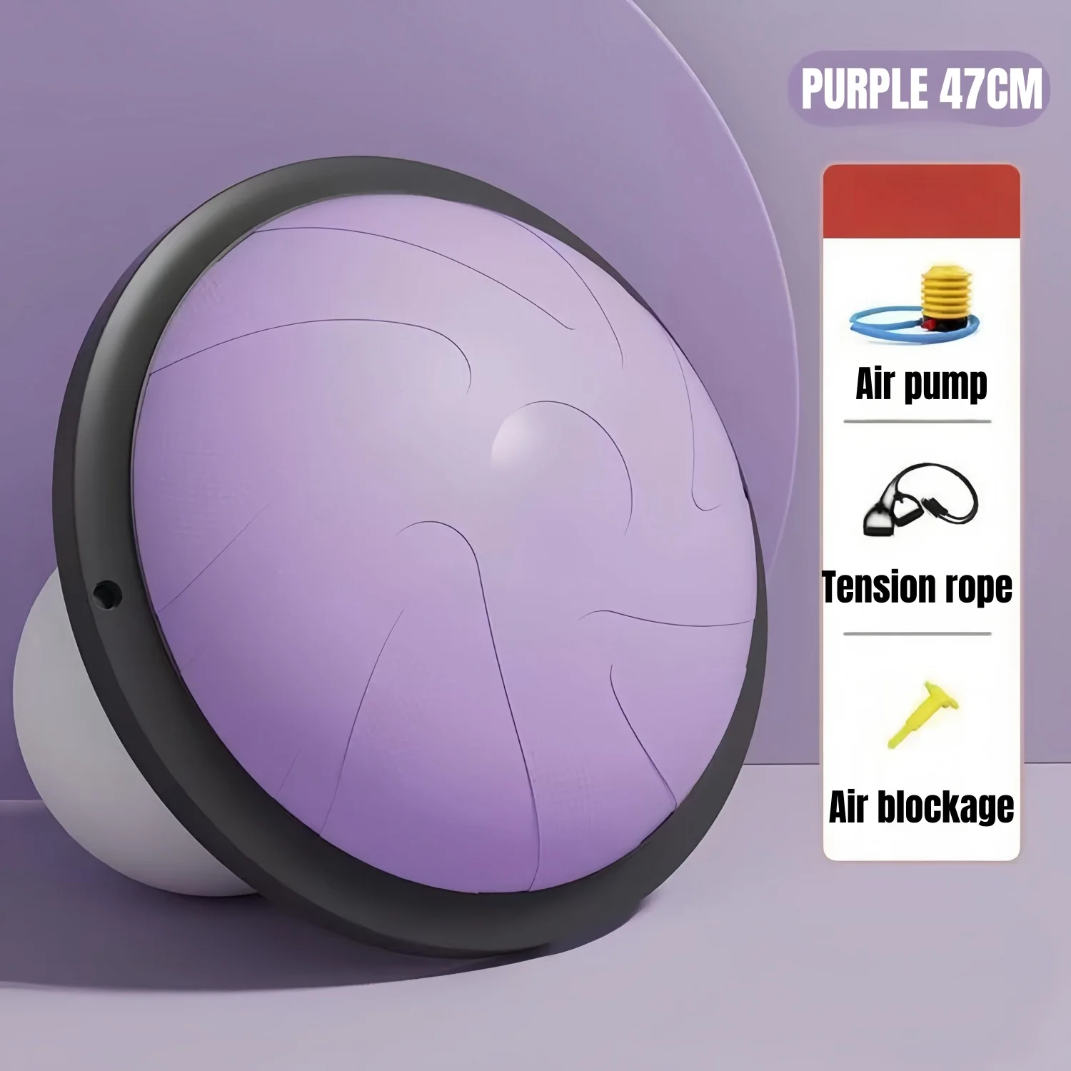 Wave Ball 18.5/23 " Exercise Ball Trainer Yoga Trainer Balance Stability with Resistance Band