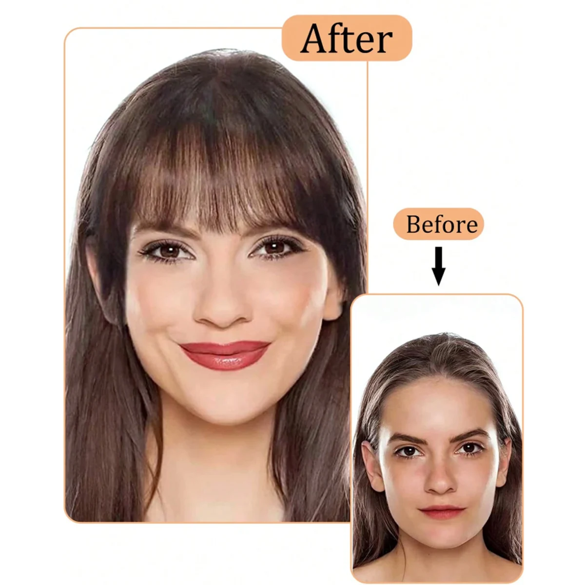 Synthetic  Clip In Fringe Bangs Short Straight Black Air bangs Hair Extension Hair  For Women False Bang Hairpiece