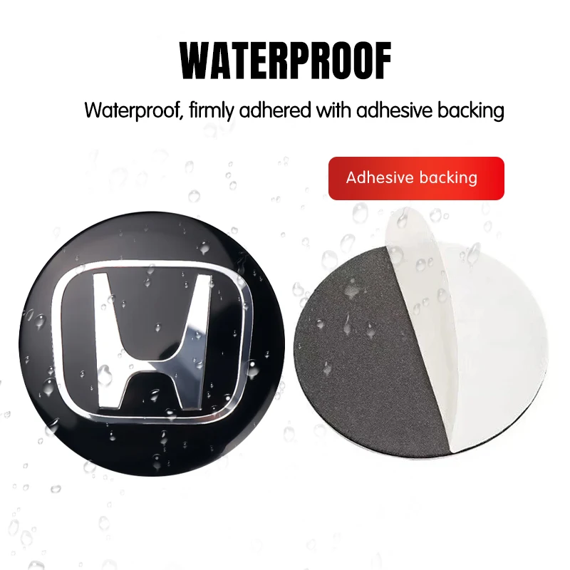 Wheel Hub Caps 56MM Car Badge Sticker For Honda CITY CIVIC Mugen INSPIRE XR-V CR-V