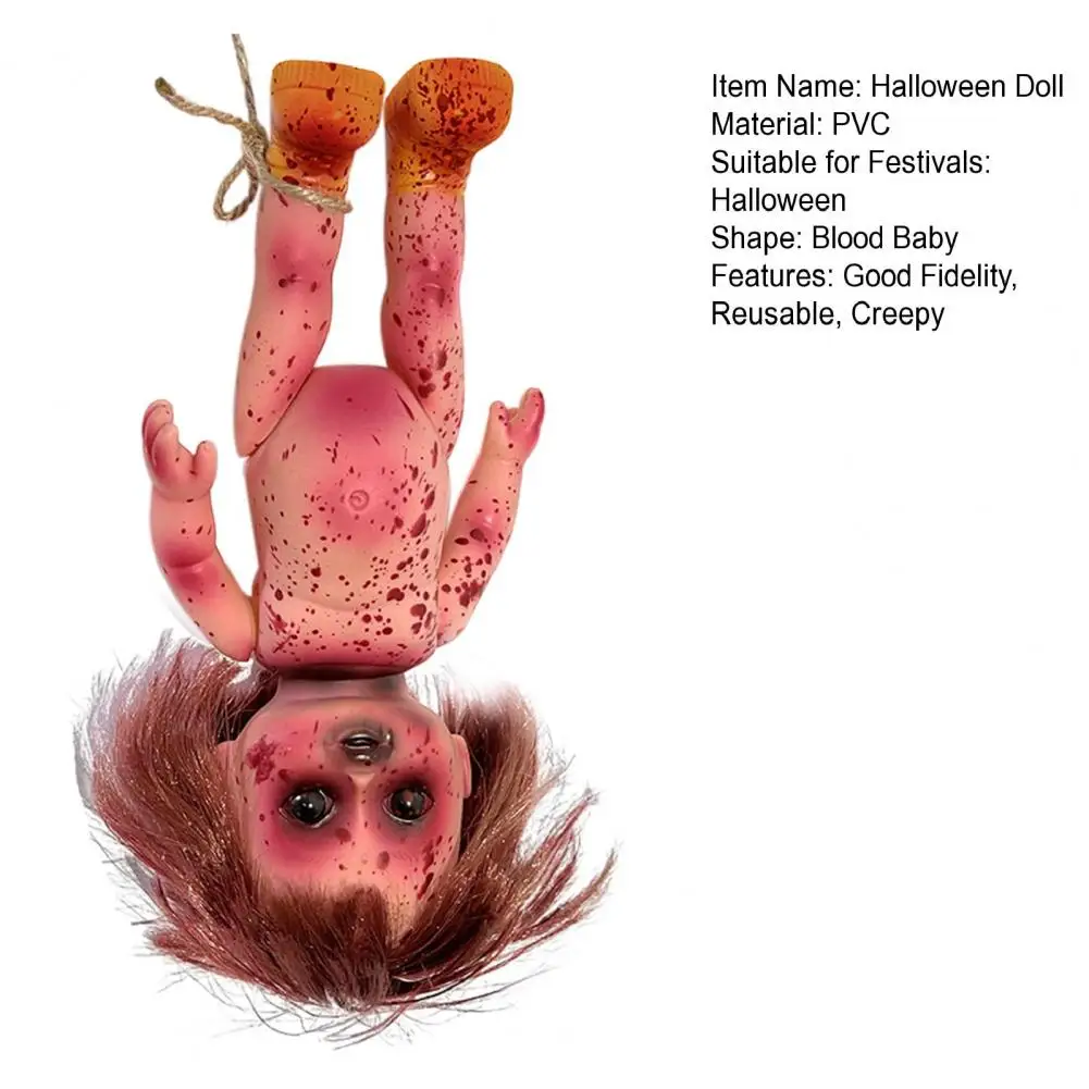 25cm Halloween Zombie Baby Doll Ghost Doll Haunted House Terror Decoration Toy Creepy Doll Halloween Decoration Haunted Decor