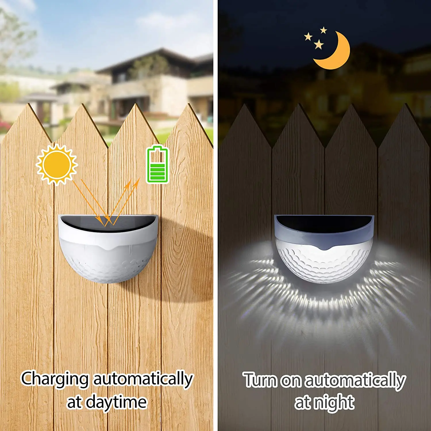 Luci Solari Da Giardino Da Esterno 12m 120LED: Filo Di Rame Impermeabile Con 8 Modalità Per Decorare Patio, Recinzione E Feste (bianco Freddo)