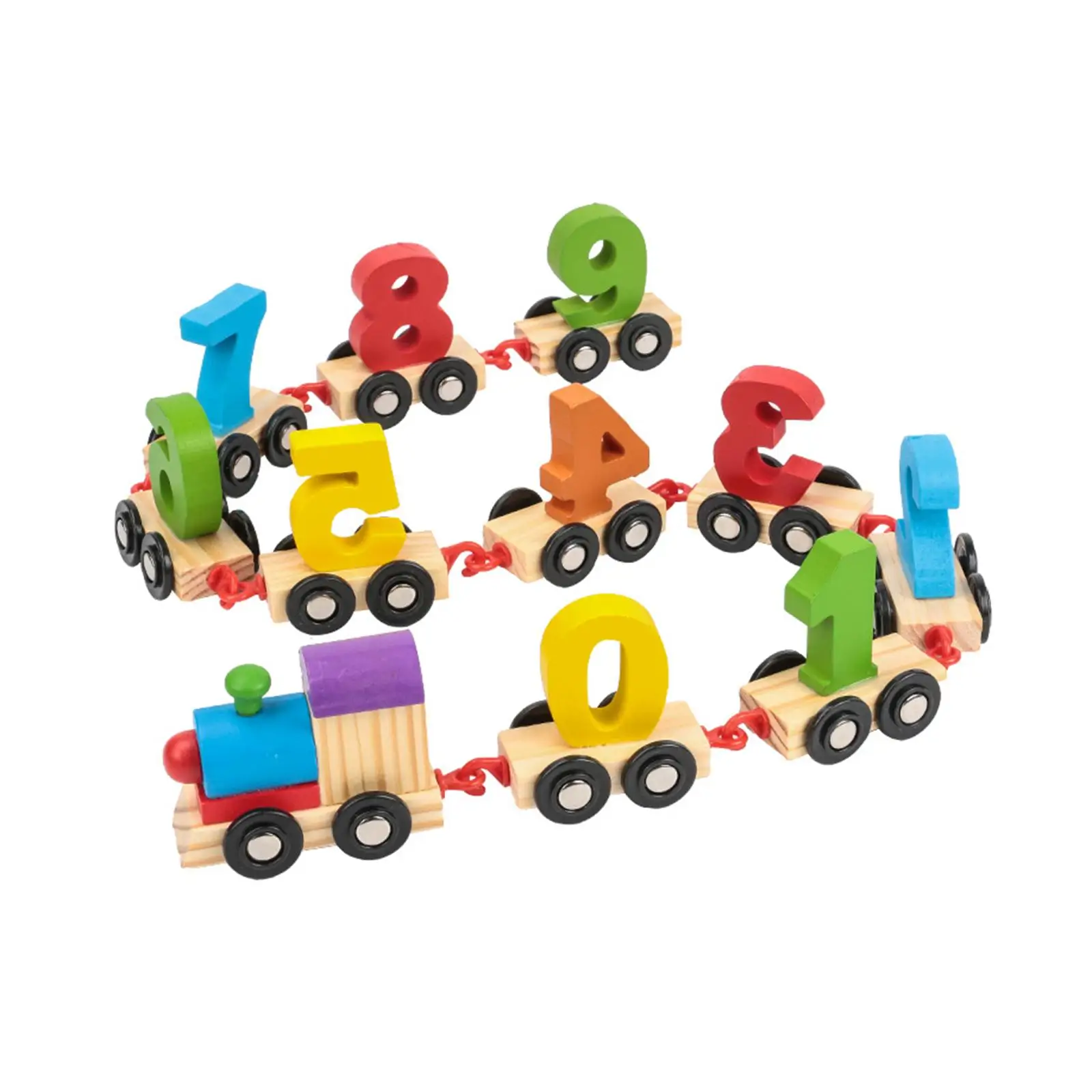 

Wooden Number Train Toy Matching Sequencing Games Educational Toy for Kids Boys Girls 3 4 5 6 7 Years Old Toddlers Birthday Gift