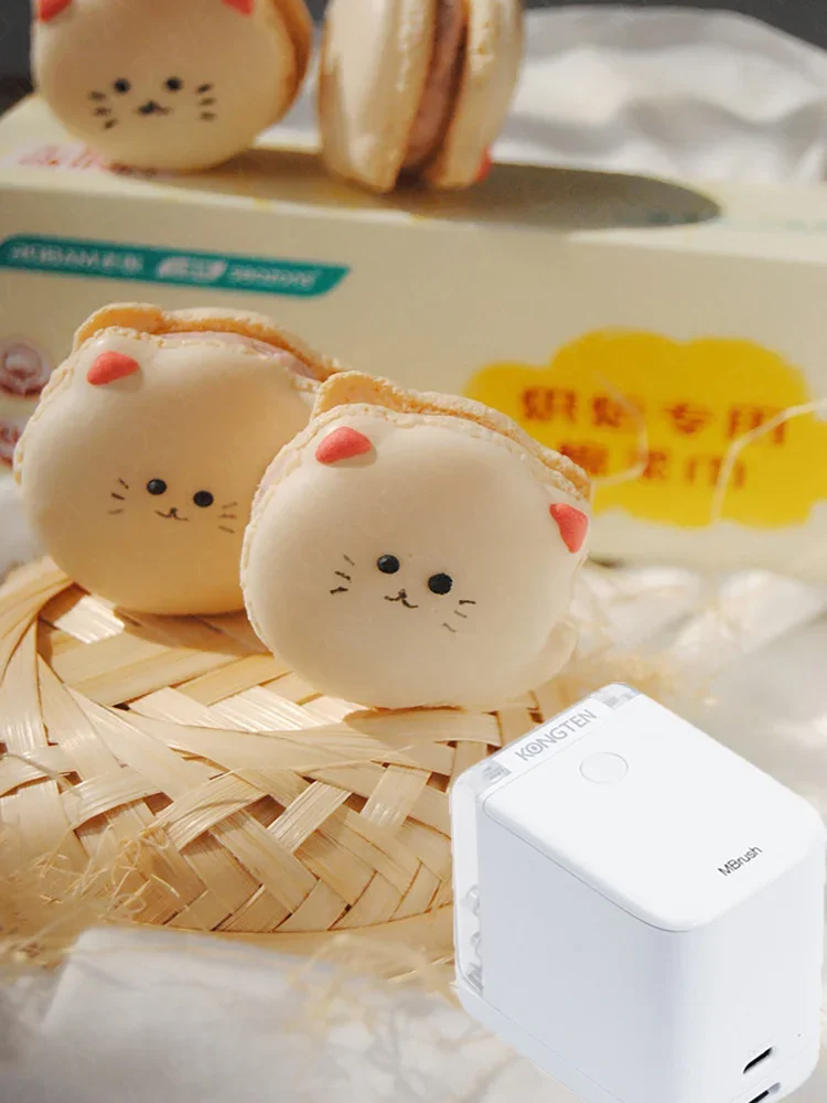 Mbrush Mini Handheld Food Printer Tinta Comestível Tinta Portátil Impressão de Caneta Personalizada Faça Você Mesmo Pão Macarons Café Cookies Post Printing - Imagem 6