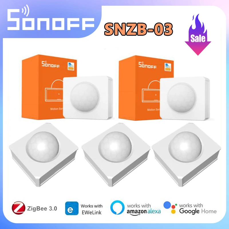 

SONOFF SNZB-03 Zigbee 3.0 Motion Sensor Body Detector Smart Control Via EWeLink ZBBridge Required Work With Alexa Google Home