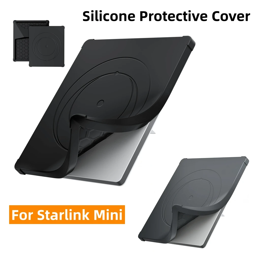 Silicone Protective Cover Hexagonal Heat Dissipation For Starlink Mini Accessories Shock-Absorbing Dustproof Waterproof Cover starlink protective cover