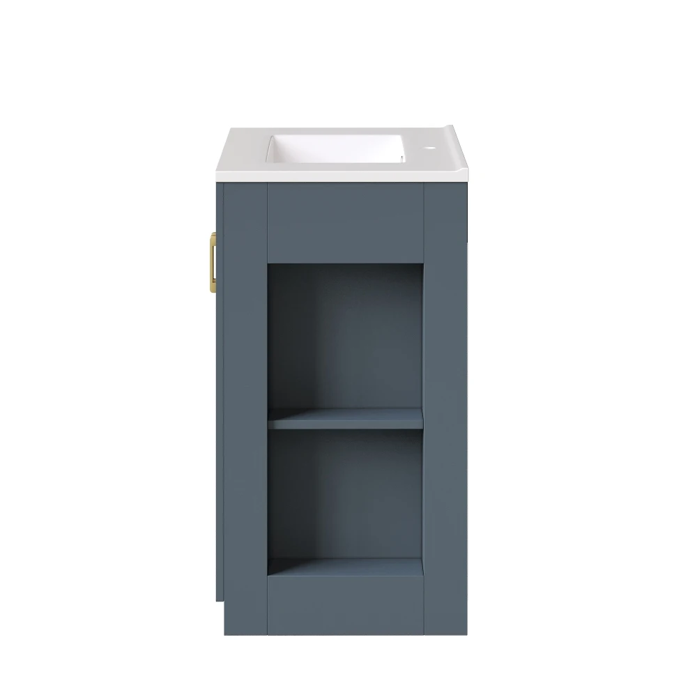 Moderner Freistehender Waschbeckenunterschrank mit Waschbecken & 2 Schubladen, Badezimmerschrank mit Viel Stauraum, Hochwertiger Badezimmerschrank – Detail 25