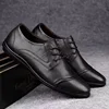 New Men's Versatile Pointed Toe Soft Bottom Business Casual Shoes for Work Security Dad Shoes Comfortable Leather Loafers