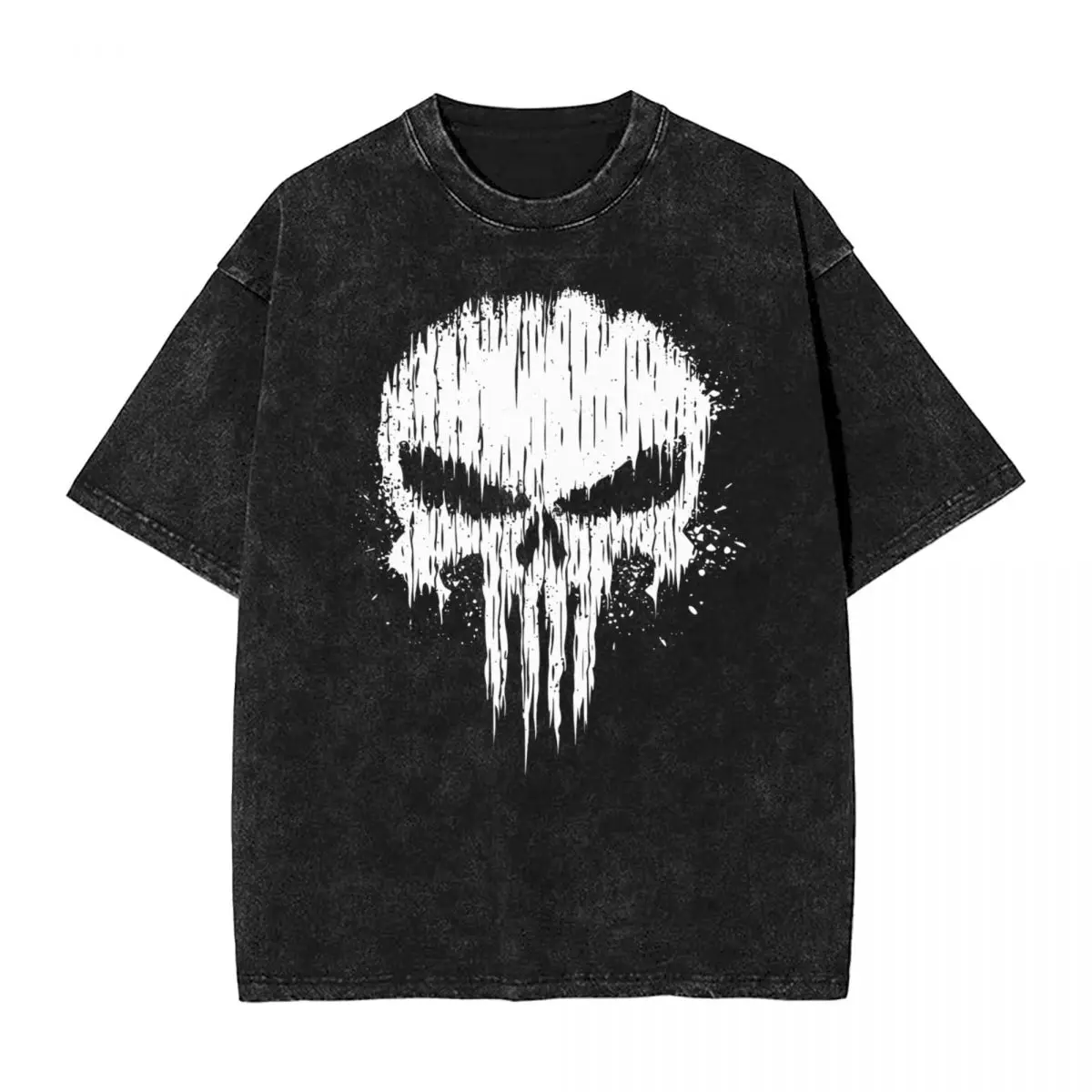 

Винтажная футболка в стиле хип-хоп для мужчин и женщин, потертая уличная одежда в стиле милитари с 3D-принтом черепа, топы с короткими рукавами в стиле оверсайз, лето