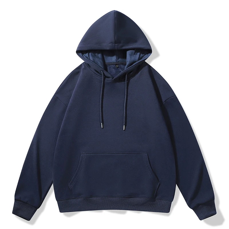 M-8XL Hooded Sweatshirts Men's Plus Size Autumn Cotton Loose Casual Sports Cardigan Coats Oversize Solid Color Black White Tops