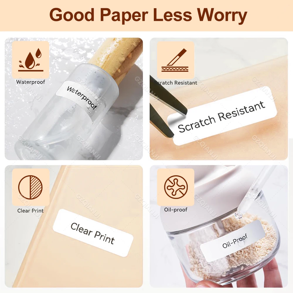 Niimbot D11 D110 Paper Rolls Thermal Label Printer Waterproof Self Adhesive Date Price 15mm*30mm D101 Label Sticker 3/5/10Rolls