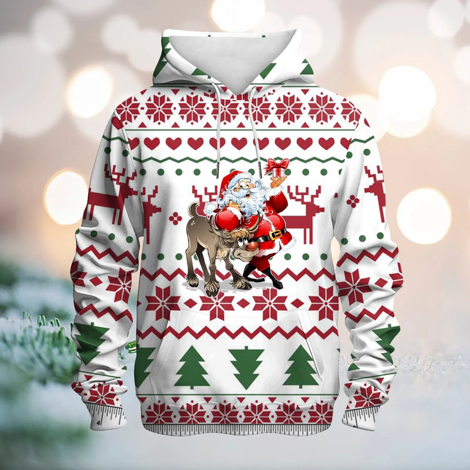 

Mens Long Sleeve Fashion Casual 3D Printed Hooded Pullover Sweater Top Hip- Jogging Outfits