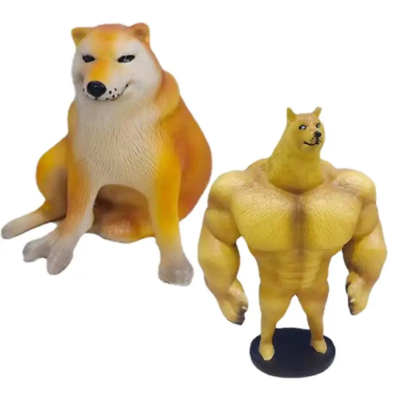 

Dog Statues For Home Cheems And Muscle Cheems Figure Ornaments Resin Cartoon Shiba Inu Sculpture For Living Room Cute Animal
