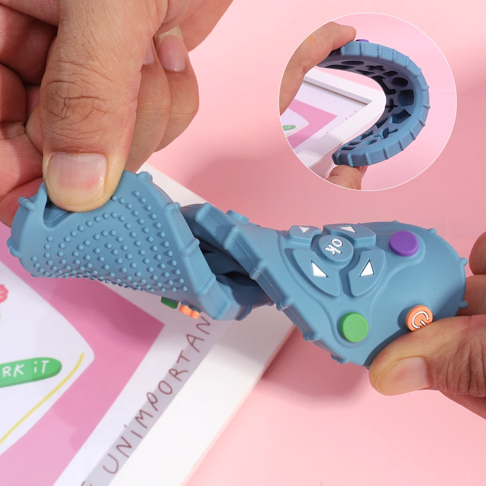 Novelty Silicone Simulation TV Remote Control Shape Soothing Toy Baby Food Grade Teaser Stick Children's Sensory Education Toys silicone teething toys,teething toys,early education toy