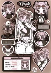 Lovecore Sticker Set | Pink - Black Fashion & Edgy - Sweet Romance (05)