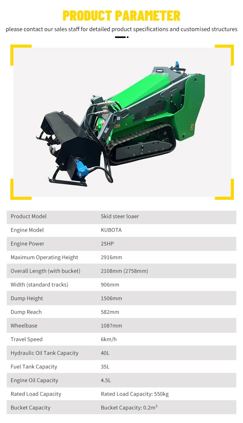 CE/andere Motoren-Minilader/Kompaktlader mit Kawasaki-Pumpe, kurzem Wendekreis und 0,2 m³ Schaufelvolumen, Raupenlader – Detail 7
