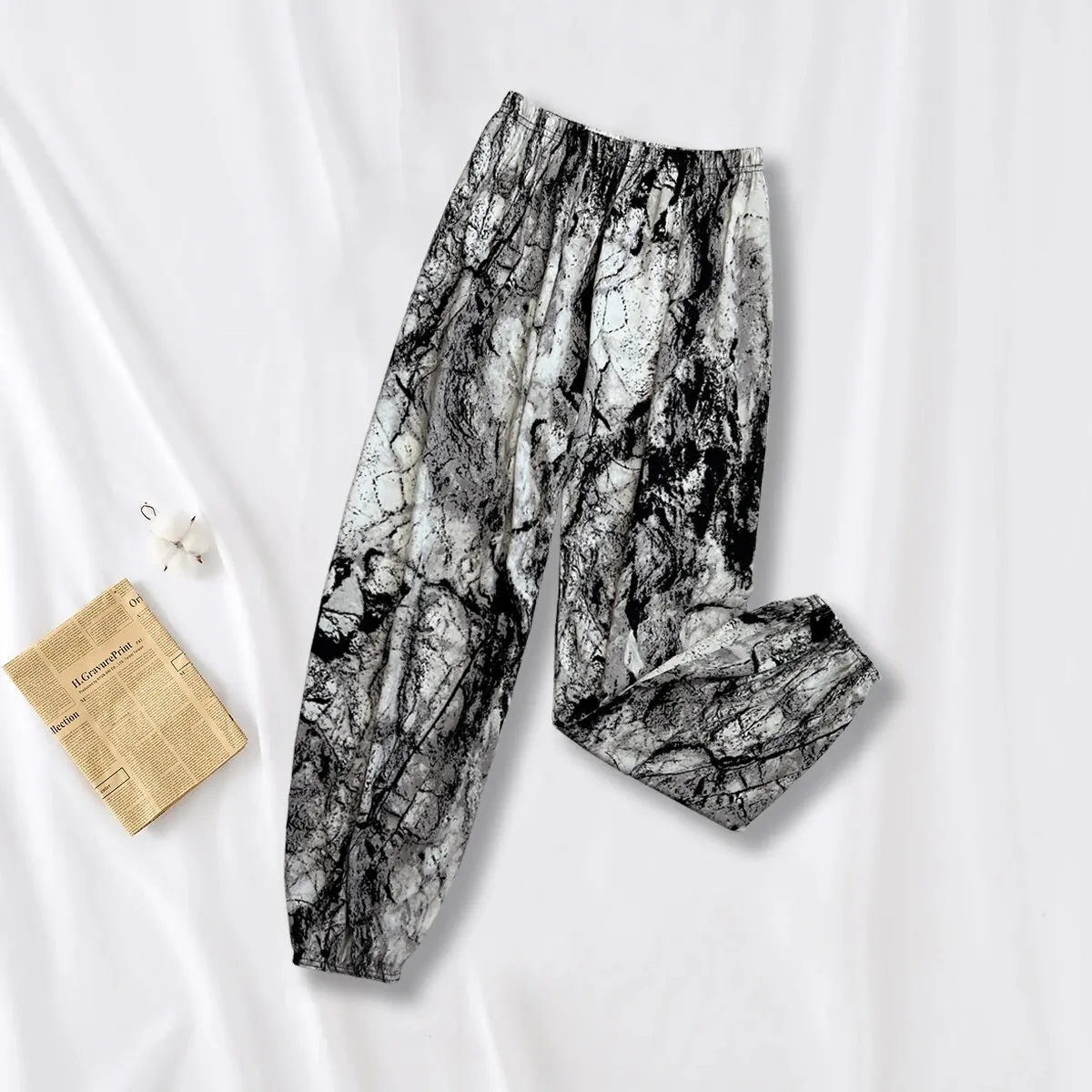 Casual Sweatpants Women Loose Cozy Elastic Waistband Feet Harem Summer Beach