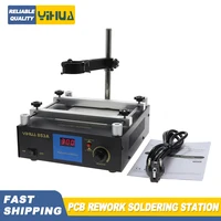 YIHUA 853A SMD BGA Rework Soldering Station Preheating Desoldering Welding Tools PCB Holder Rework Soldering Station Bottom Heat 1
