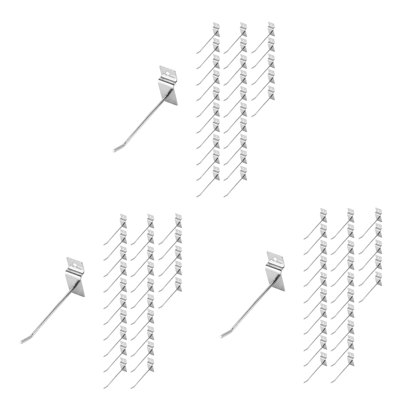 

75 x Slatwall Single Hook Pin Shop Display Fitting Prong Hanger 100mm