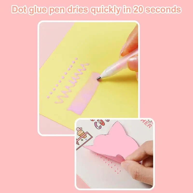 Stickers Scrapbooking Supplies 4-Piece Hand Tool Glue Pen Kit Strong Adhesive Handbook Tool Set For Collage Paper Art Card Making