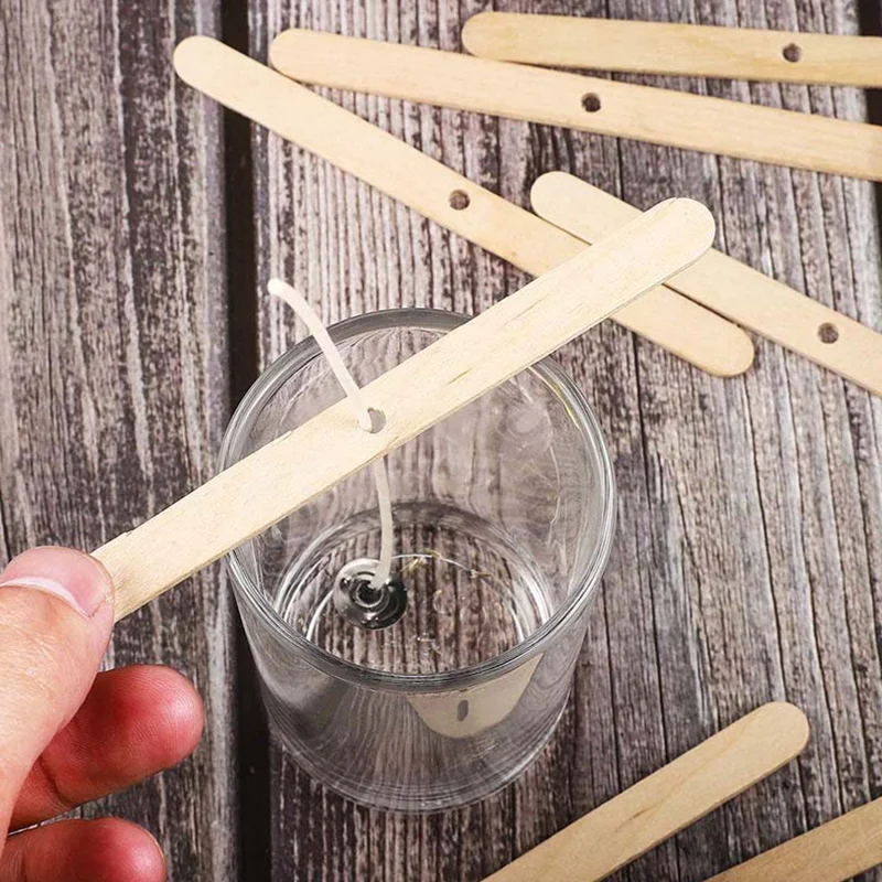 50pcs Wooden Candle Wicks Holder Soy Wax Candle Clips Centering Device DIY Handmade Making Tools Accessories Home Decor