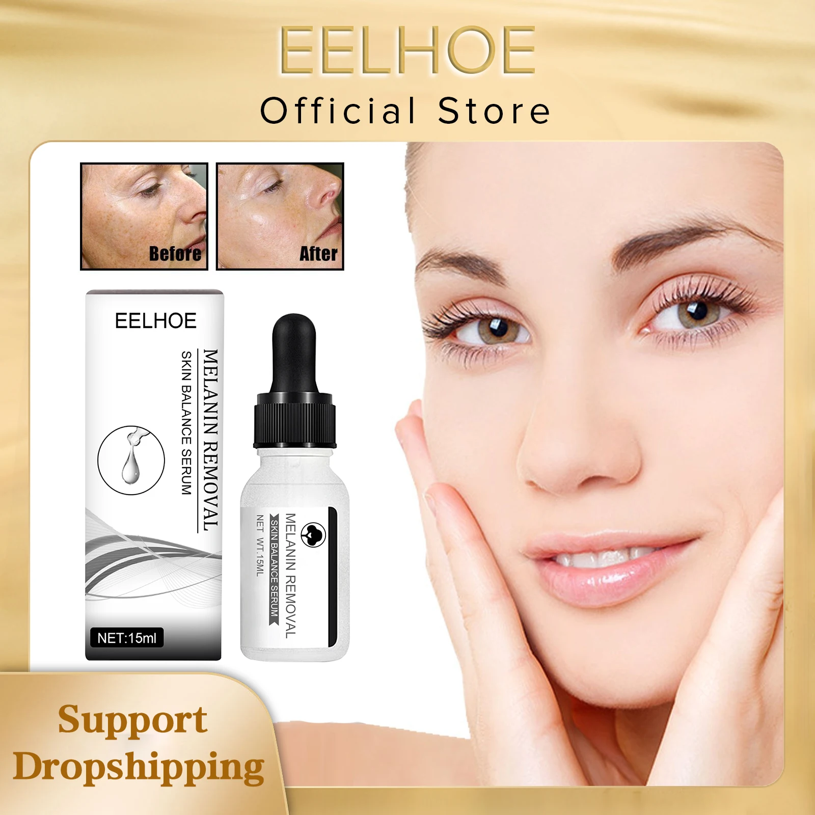 

EELHOE Dark Spot Corrector Serum Face Whitening Brightening Skin Care Improve Roughness Freckles Lighten Spots Face Care Essence