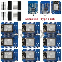 1-10PCS/WeMos D1 Mini TYPE-C/Micro USB ESP8266 ESP-12F CH340G V2 Module WiFi D1 Mini Development Board 3.3V With Pin For Arduino