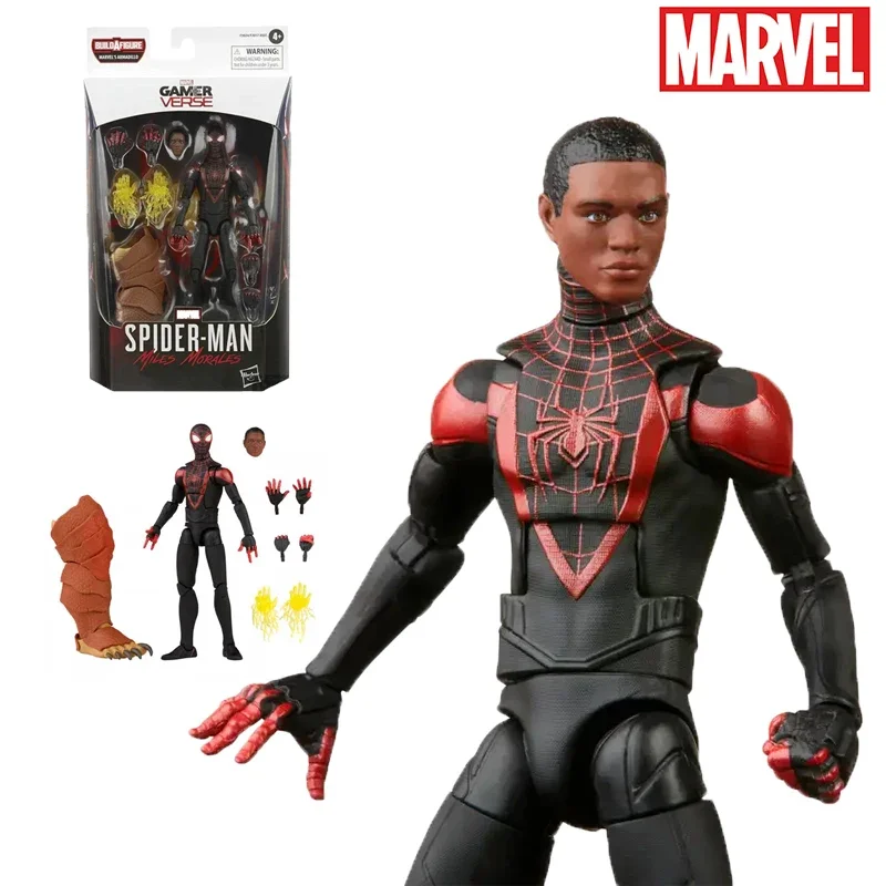 

Original Marvel Legends Spider Man Miles Morales Action Figure Spiderman Miles Morales Gamer Verse Anime Figures Statue Models