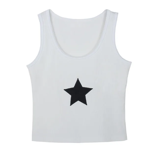 New Y2K Tank Top Aesthetics Stars Embroidered Baby T-Shirts Streetwear  Short Sleeve Summer Crop Tops Cute T-Shirts Clubwear - AliExpress
