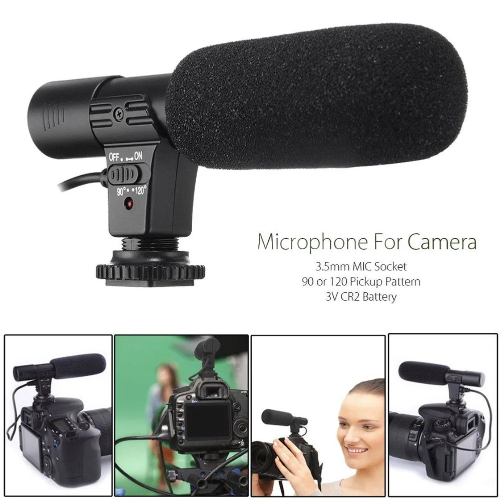 

3.5mm Universal Microphone External Stereo Mic for Car Audio Microphone Canon Nikon DSLR Camera DV Camcorder PC Auto Car Radio