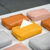 Leather Tissue Box Holder Light Luxury Home Living Room Bathroom Kitchen Desktop Tissue Case Storage Creative Car Napkin Holder 3