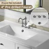 36 Inch White Modern Bathroom Sink with Sink, Storage Cabinet with 3 Drawers, Independent Bathroom Sink 5