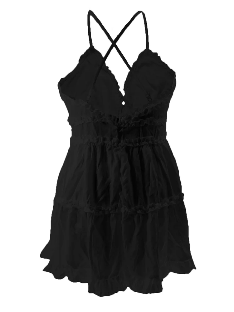 Wmstar Plus Size Dress Women Clothing Elegant Sexy Cut Strip V Neck  Summer Clothes Hot Sale Mini Dresses Wholesale Dropshipping