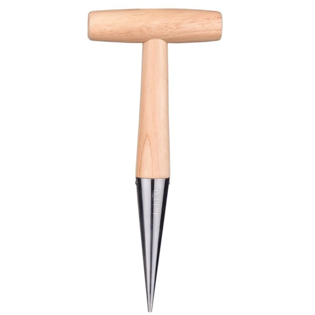 Rozsdamentes Acél Dibber Kültéri Ültetéshez, Laza Talaj Kiegészítő Növényi Fa Fogantyú Szerszámok Lyuk Lyukasztás - Image 3