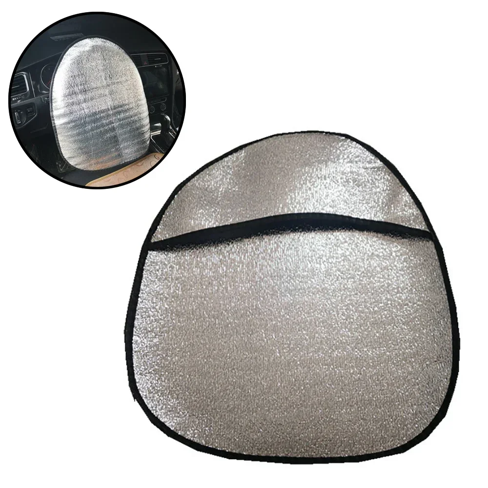 Universal Car Steering Wheel Sunshade Cover Foldable Shield Car Steering Wheel Reflective Interior Accessories Steering Covers