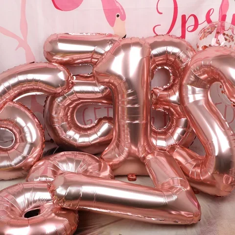 

16inch Foil Balloon A-Z Alphabet Letters Rose Gold Baby Shower Birthday Party Decorations Love Wedding Party Supplies
