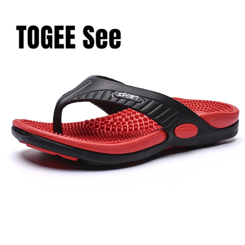 

Men Flip Flops Summer New Slippers High Quality Casual Shoes Slip-on Beach Slippers for Men Casual Sandals Indoor Bathroom Shoes