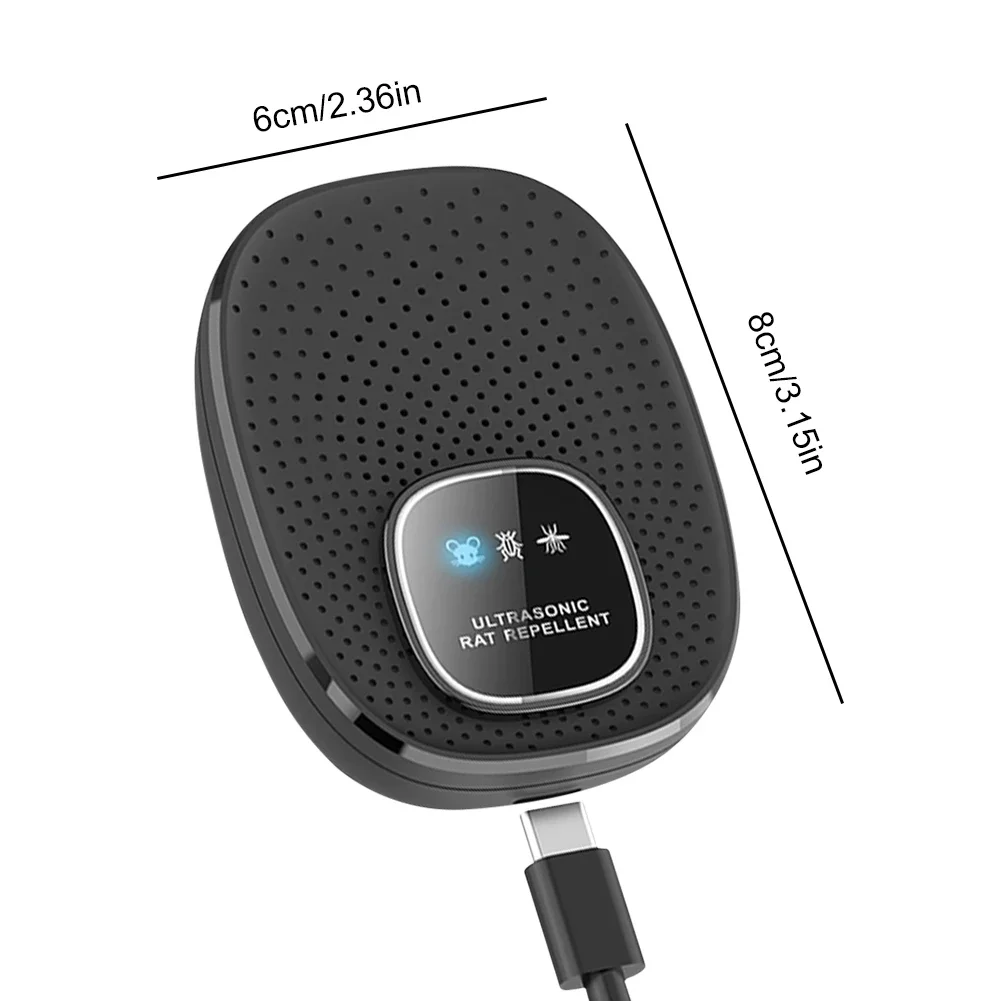 מרחיק מזיקים אולטרסוני USB מרחיק עכברים קל משקל ועוצמתי להרחקת עכברים במוסך, במזרן או במחסן