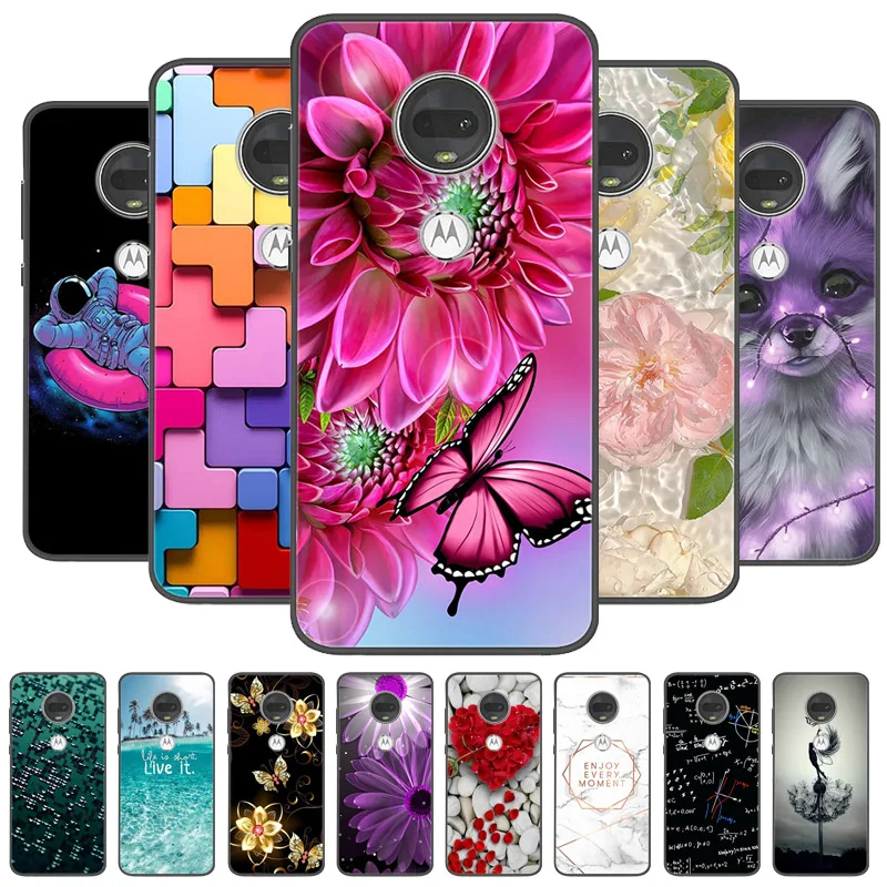 Per Moto G7 Plus Custodia Morbida Verniciata Moda Tpu Custodia Protettiva Funda Per Motorola Moto G7 Play Power Coque G7Play G7 + Custodie