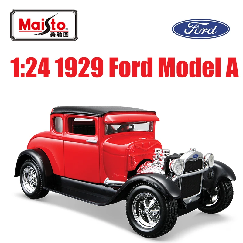 Maisto Ford Model A 1929 Vintage Cars Model 1:24 Alloy Diecast Car Model Collection Toy Gifts For Adults Children