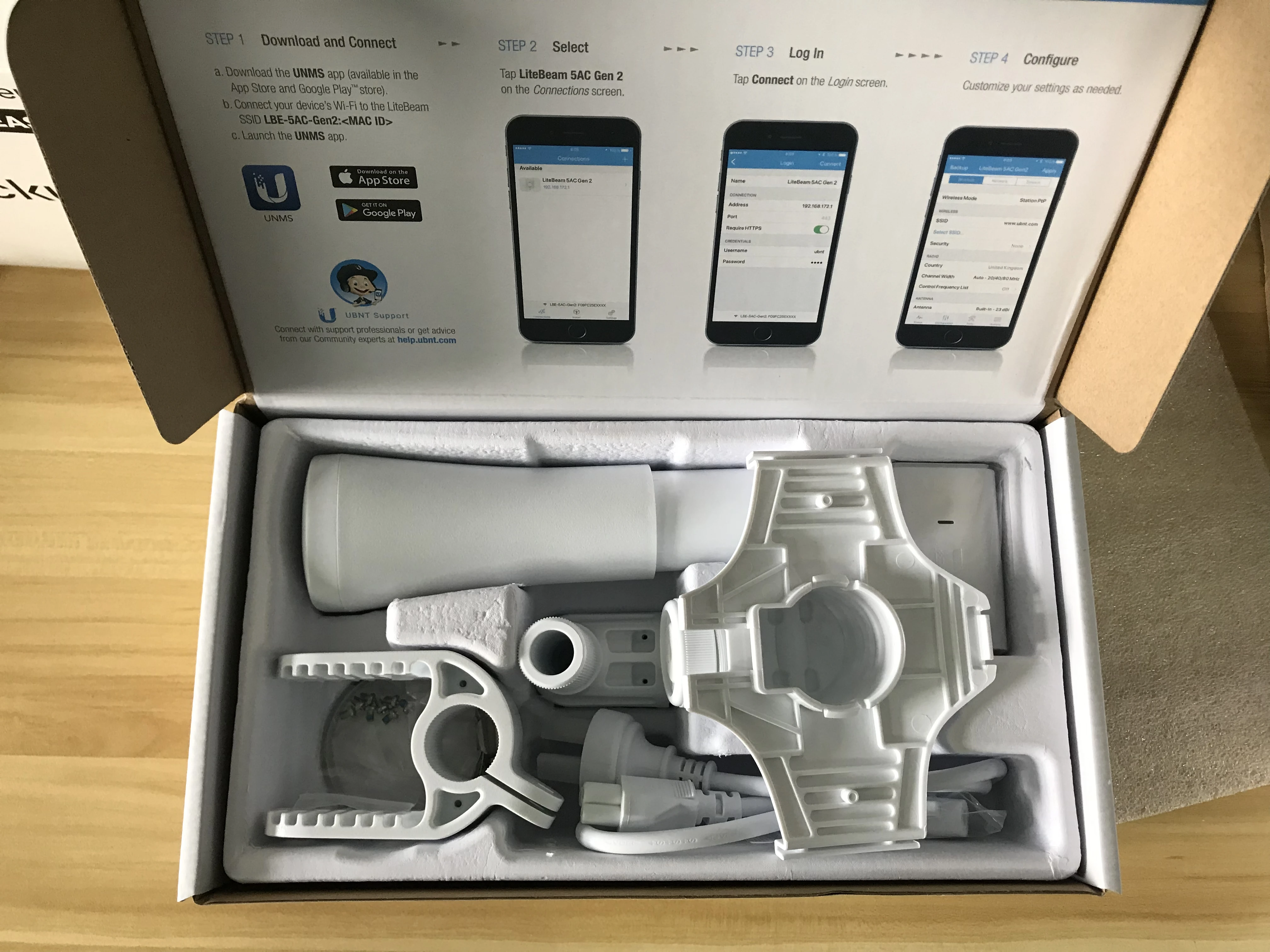 Ubiquiti Networks LBE-5AC-GEN2 Point-To-Point For Up To 13KM, Wireless Bridge 5GHz Litebeam AC Gen2 23dBi, Only 1 Unit