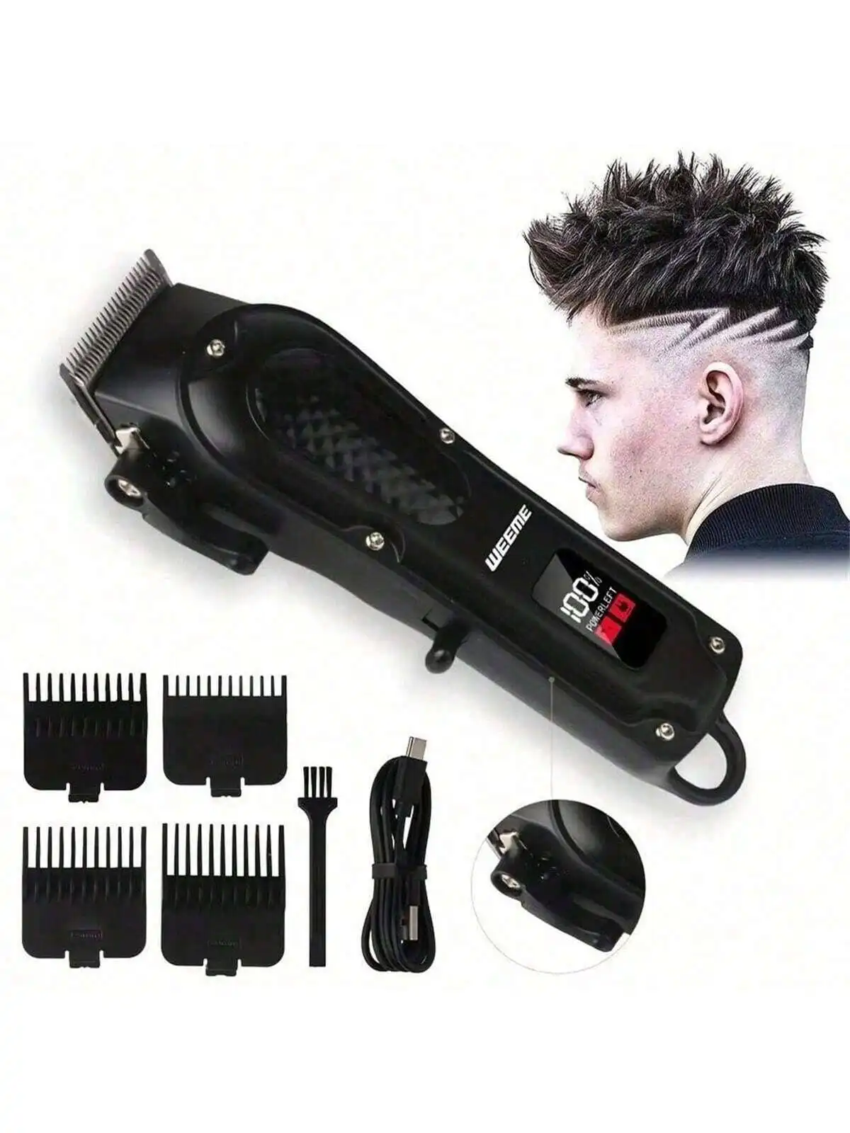 Rechargeable Hair Clipper and Beard Trimmer for Men