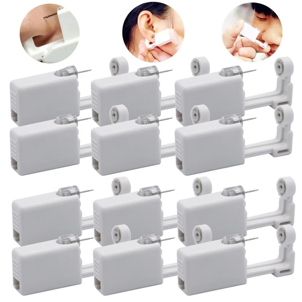 1/3/6/12Pcs Oor Piercing Gun Kit Wegwerp Gezonde Veiligheid Neus Oorbel